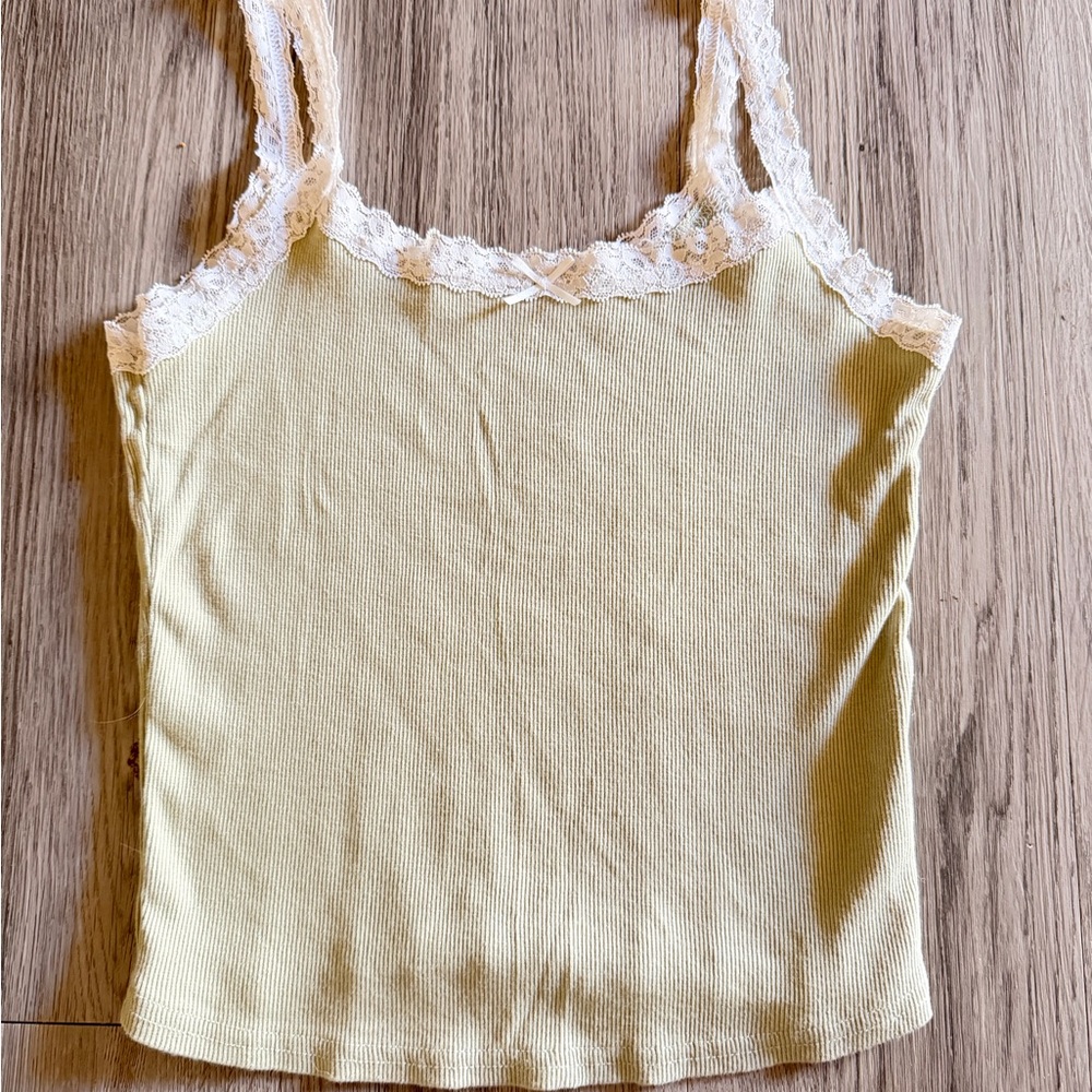 Chic Cream Lace Trim Crop Top